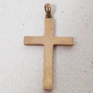 Preloved Esemco 10K Cross Charm Pendant Necklace
